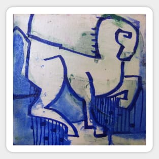 Blue Horse Sticker